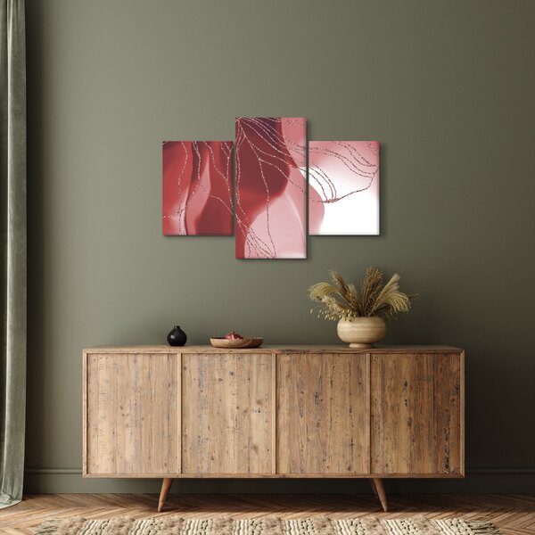 Slika - Crveni apstraktni cvijet N⁰1 (90x60 cm)