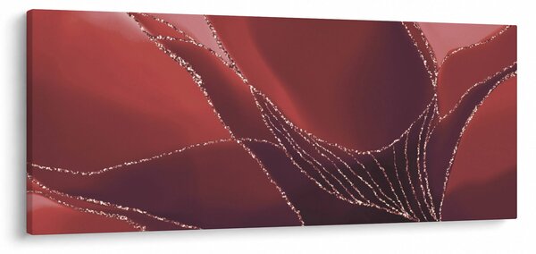 Slika - Crveni apstraktni cvijet N⁰2 (120x50 cm)