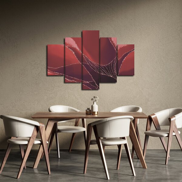 Slika - Crveni apstraktni cvijet N⁰2 (150x105 cm)