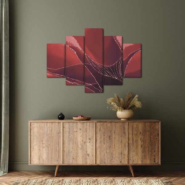 Slika - Crveni apstraktni cvijet N⁰2 (150x105 cm)
