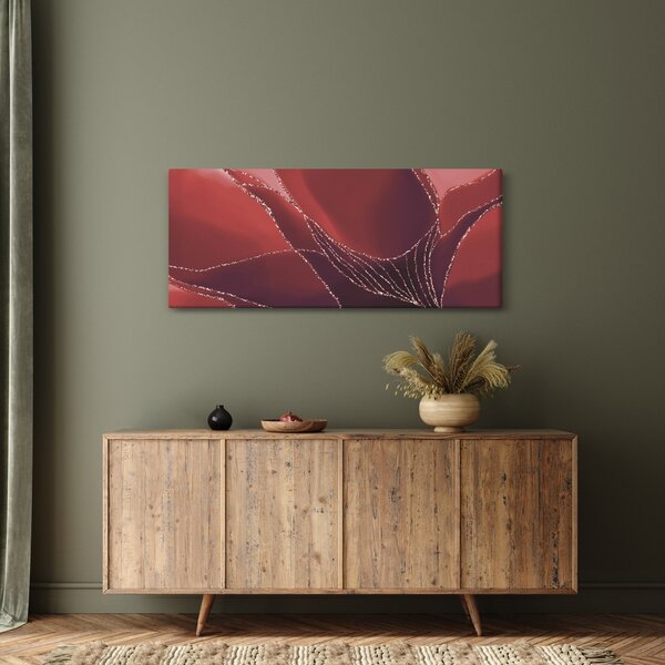 Slika - Crveni apstraktni cvijet N⁰2 (120x50 cm)