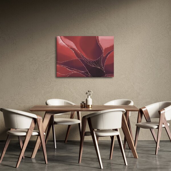 Slika - Crveni apstraktni cvijet N⁰2 (70x50 cm)