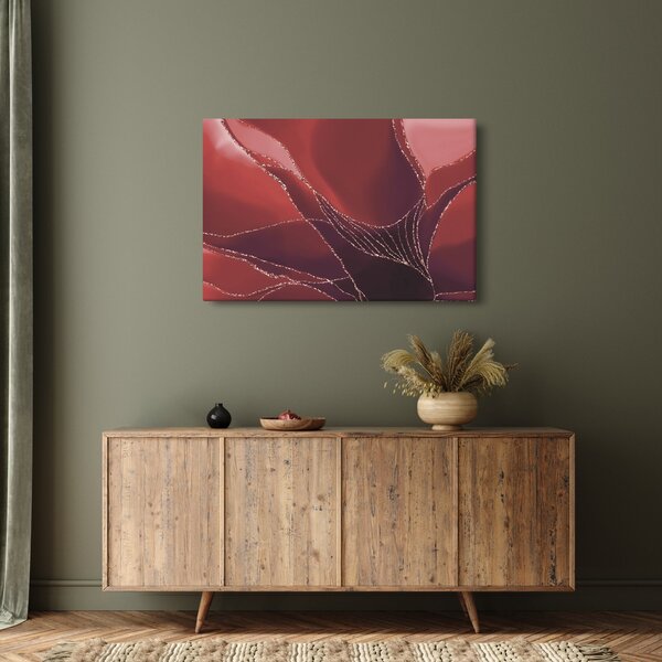 Slika - Crveni apstraktni cvijet N⁰2 (90x60 cm)