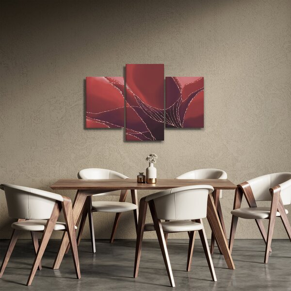 Slika - Crveni apstraktni cvijet N⁰2 (90x60 cm)