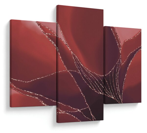 Slika - Crveni apstraktni cvijet N⁰2 (90x60 cm)