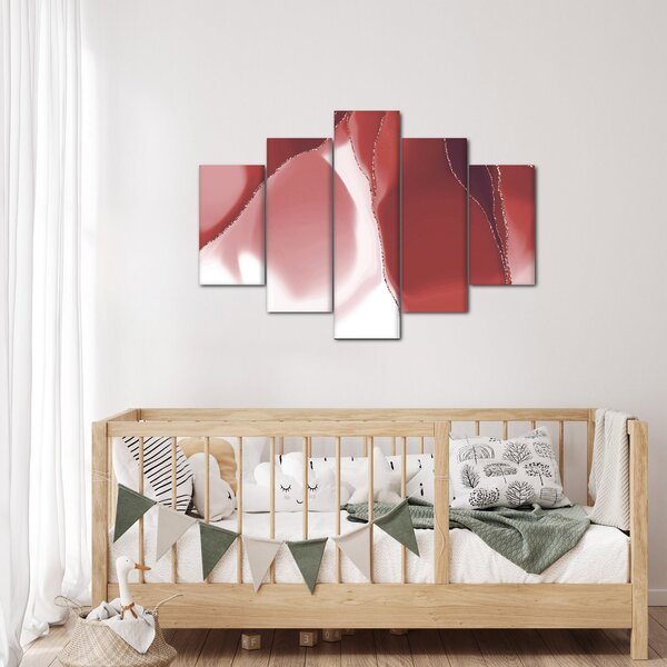 Slika - Crveni apstraktni cvijet N⁰3 (150x105 cm)