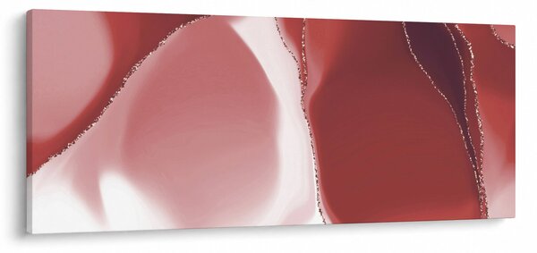 Slika - Crveni apstraktni cvijet N⁰3 (120x50 cm)