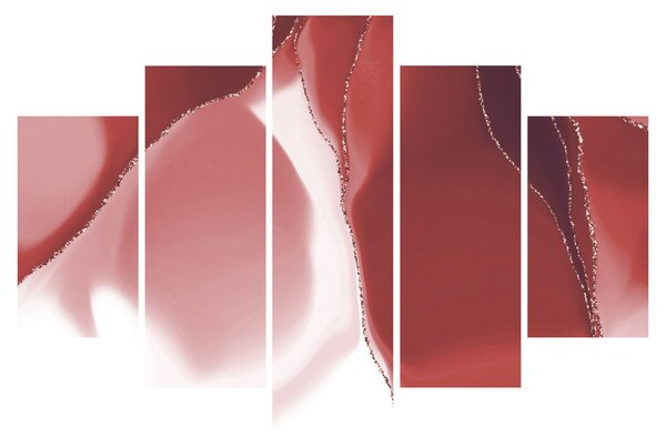 Slika - Crveni apstraktni cvijet N⁰3 (150x105 cm)