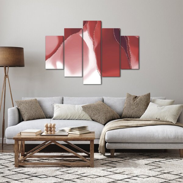 Slika - Crveni apstraktni cvijet N⁰3 (150x105 cm)