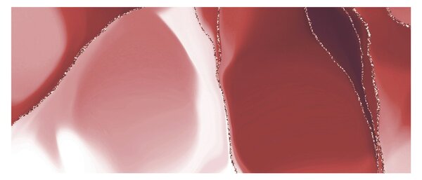 Slika - Crveni apstraktni cvijet N⁰3 (120x50 cm)