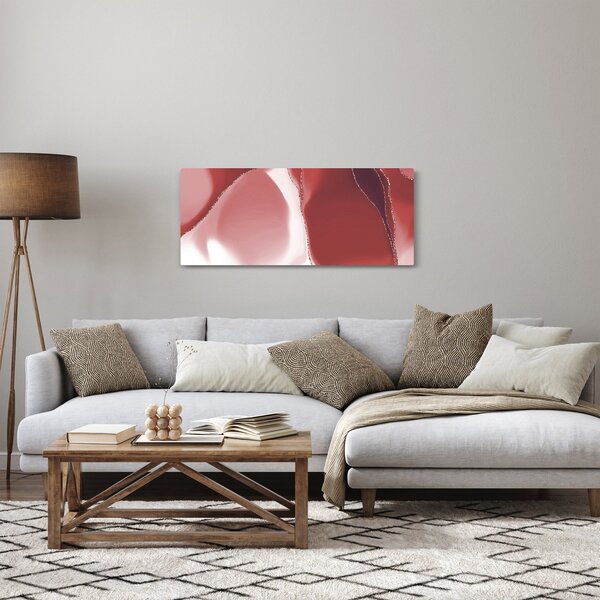 Slika - Crveni apstraktni cvijet N⁰3 (120x50 cm)