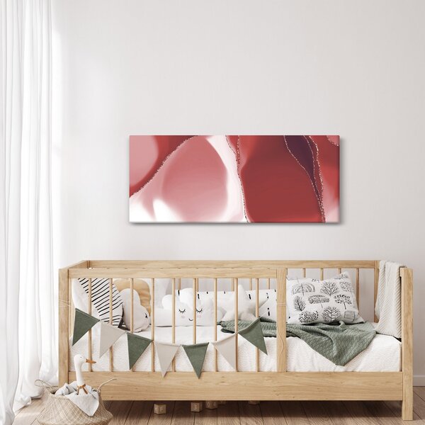 Slika - Crveni apstraktni cvijet N⁰3 (120x50 cm)