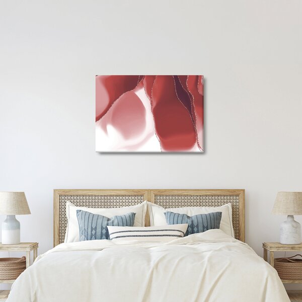 Slika - Crveni apstraktni cvijet N⁰3 (70x50 cm)