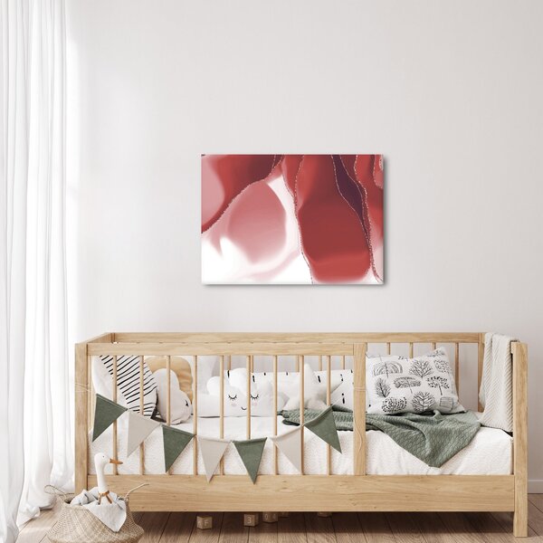Slika - Crveni apstraktni cvijet N⁰3 (70x50 cm)