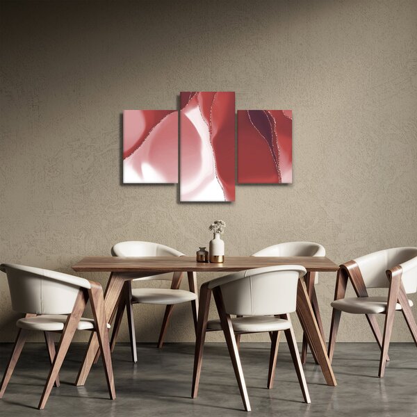 Slika - Crveni apstraktni cvijet N⁰3 (90x60 cm)