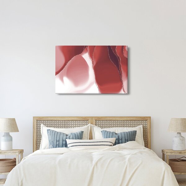 Slika - Crveni apstraktni cvijet N⁰3 (90x60 cm)