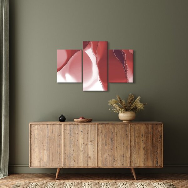 Slika - Crveni apstraktni cvijet N⁰3 (90x60 cm)