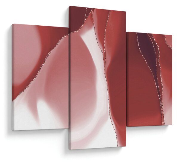 Slika - Crveni apstraktni cvijet N⁰3 (90x60 cm)