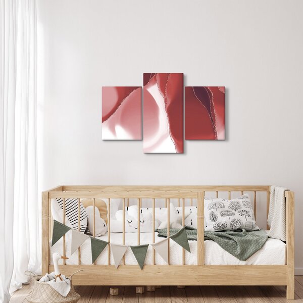 Slika - Crveni apstraktni cvijet N⁰3 (90x60 cm)