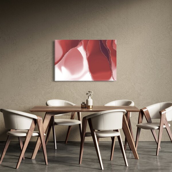 Slika - Crveni apstraktni cvijet N⁰3 (90x60 cm)