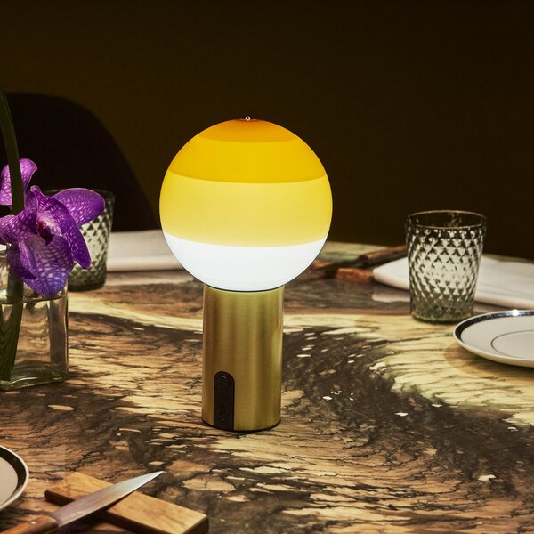 Stolne Lampa MARSET, Dipping Light, prigušiv, Bež, Dnevna soba, Staklo, Dizajn