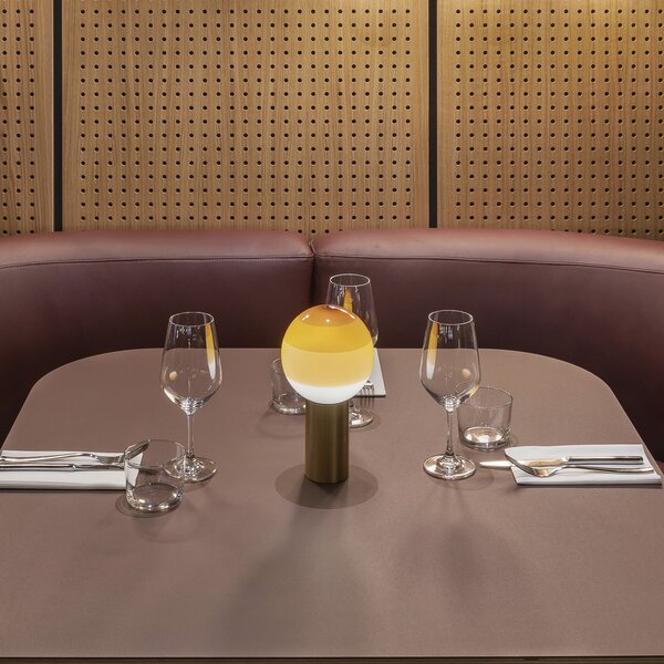 Stolne Lampa MARSET, Dipping Light, prigušiv, Bež, Dnevna soba, Staklo, Dizajn