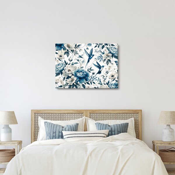 Slika - Kolibri s cvijećem (70x50 cm)