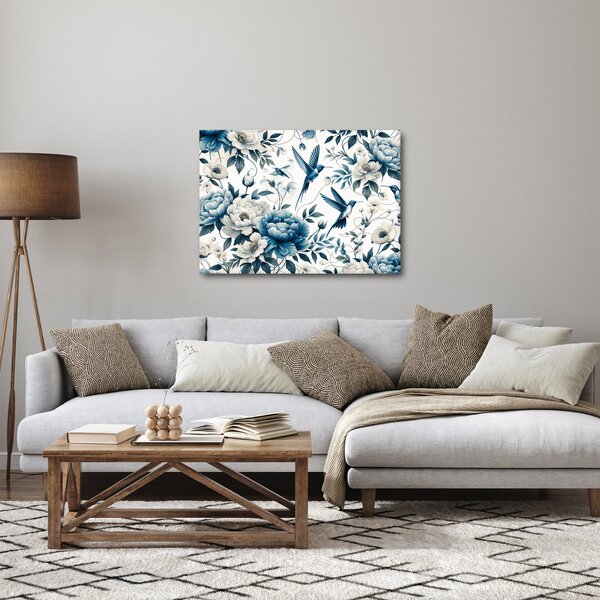 Slika - Kolibri s cvijećem (70x50 cm)
