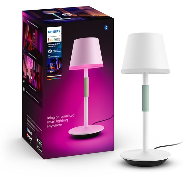 Vanjske Svjetiljka Philips Hue, Hue Go, prigušiv, Bijela, Dnevna soba, Metal, Moderan