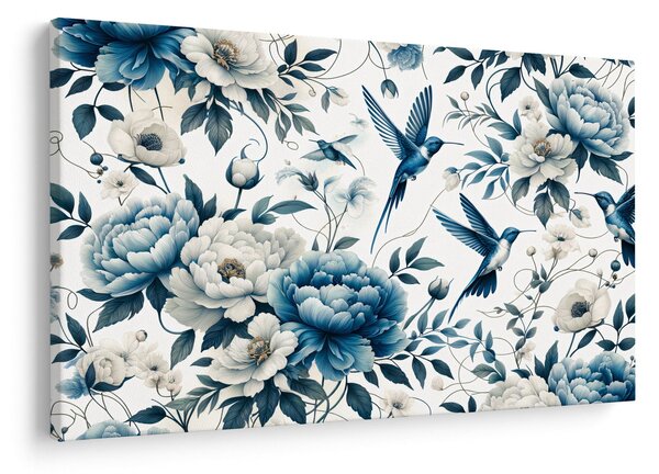 Slika - Kolibri s cvijećem (90x60 cm)
