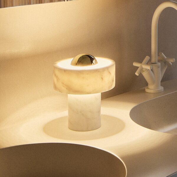 Stolne Lampa Tom Dixon, Stone, prigušiv, Dnevna soba, Mramor, Dizajn