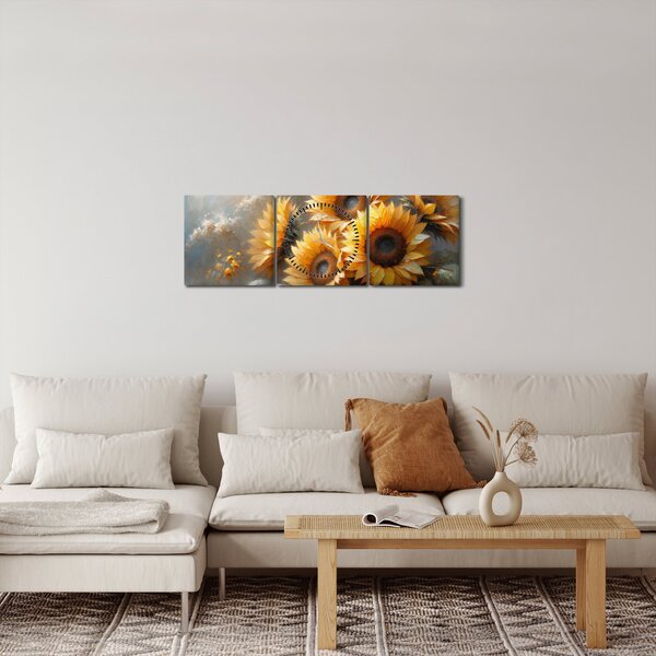 Slika - Slika suncokreta (sa satom) (90x30 cm)