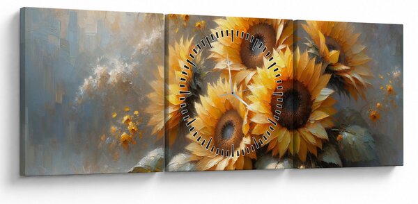 Slika - Slika suncokreta (sa satom) (90x30 cm)