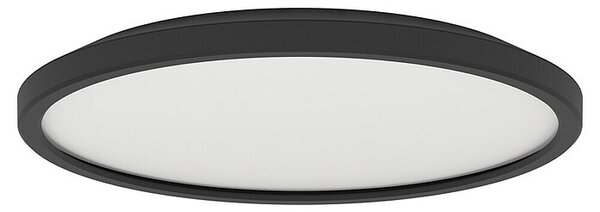 Eglo LED stropna svjetiljka Testara (17 W, Ø x V: 30 x 3 cm, Crna, Neutralno bijelo)