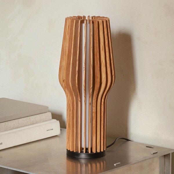 Stolne Lampa PLEASE WAIT to be SEATED, Radiant, prigušiv, Drvo, Dnevna soba, Drvo, Dizajn
