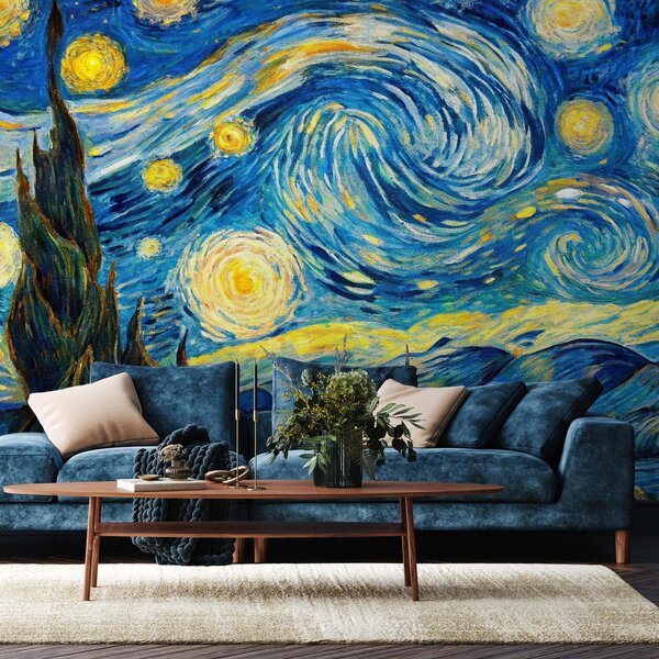 Foto tapeta – Zvjezdana noć u stilu Van Gogha (147x102 cm)