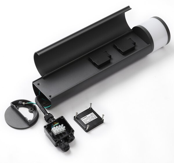 Vanjske Svjetiljka Lucande, Corban, prigušiv, Crno, Terasa, Aluminij, Moderan