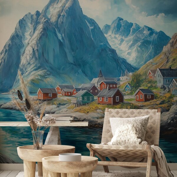 Foto tapeta - Norveški gradić (147x102 cm)