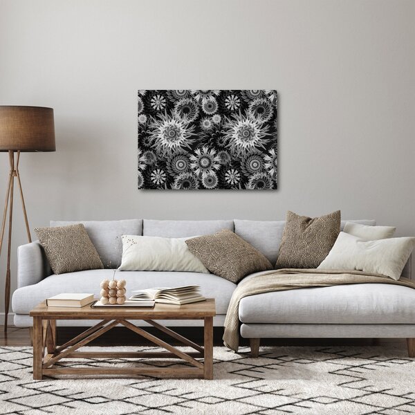 Slika - Crni i bijeli čičak (70x50 cm)