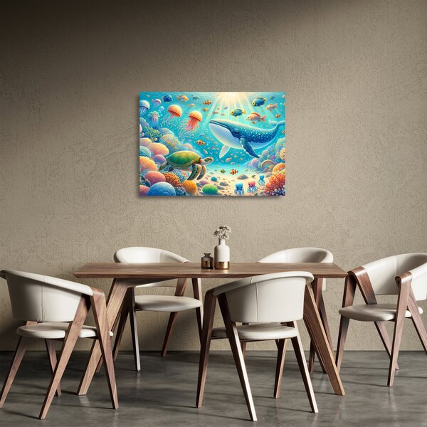 Staklena slika - Svijet ispod površine (70x50 cm)