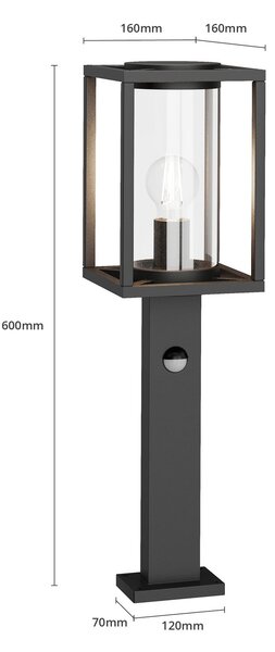 Vanjske Svjetiljka Lucande, Ferda, Crno, Terasa, Aluminij, Moderan