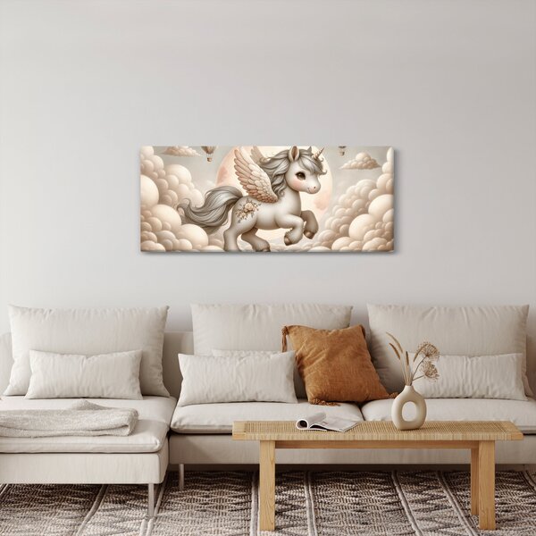 Slika - Jednorog u oblacima (120x50 cm)