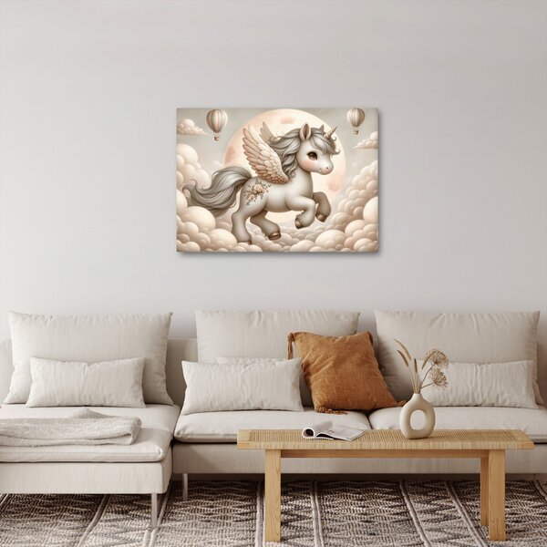 Slika - Jednorog u oblacima (70x50 cm)