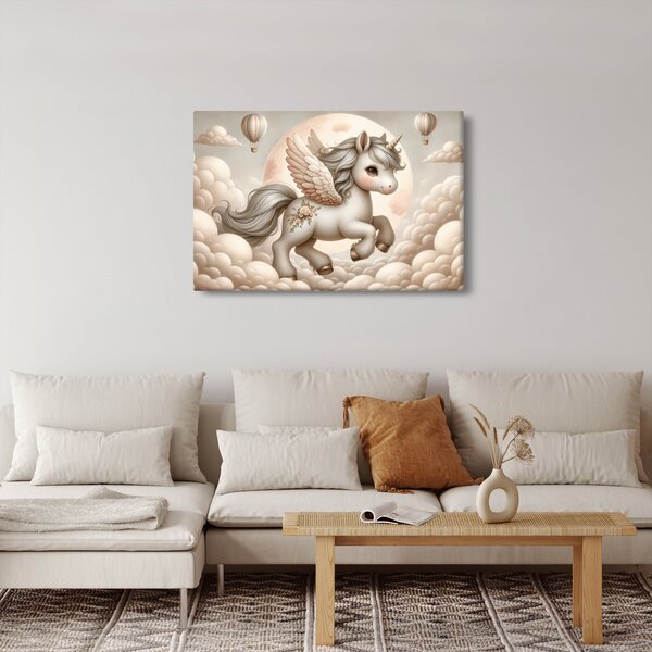 Slika - Jednorog u oblacima (90x60 cm)