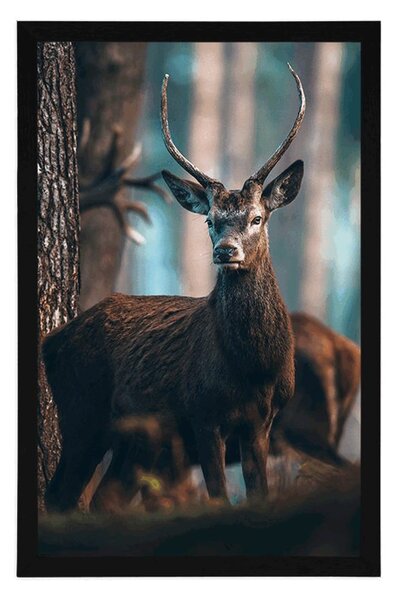 Plakat jelen u šumi