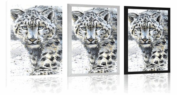 Plakat nacrtani leopard