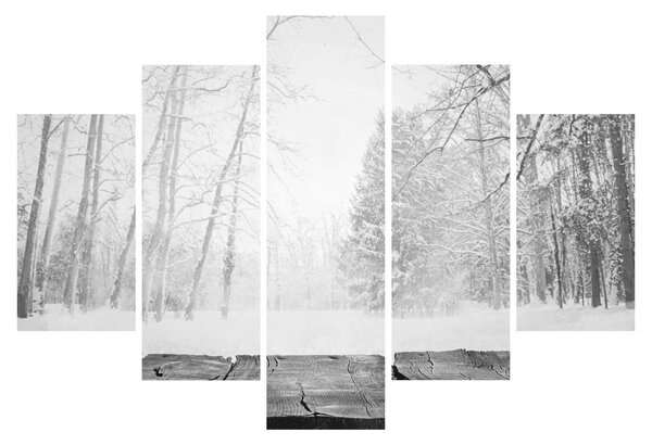 Slika - Drveni mol zimi (150x105 cm)