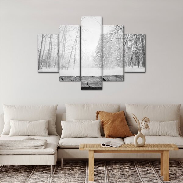 Slika - Drveni mol zimi (150x105 cm)