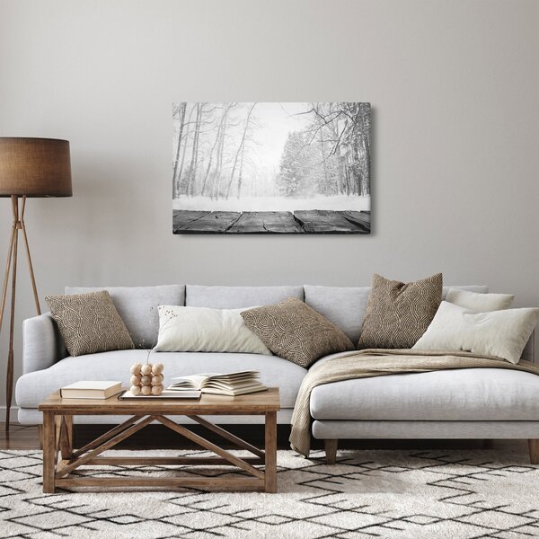 Slika - Drveni mol zimi (90x60 cm)