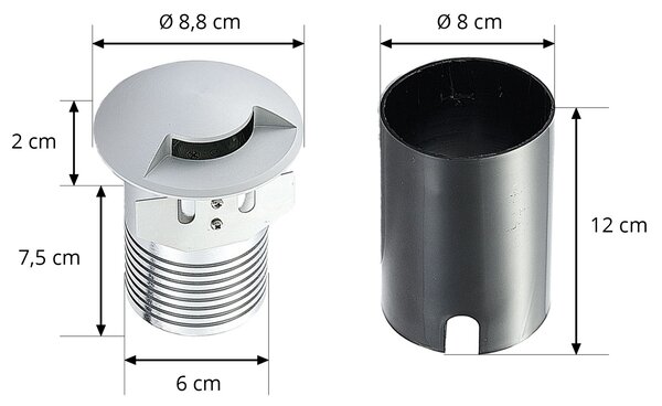 Vanjske Svjetiljka Lucande, Milara, prigušiv, Metalik, Terasa, Aluminij, Moderan